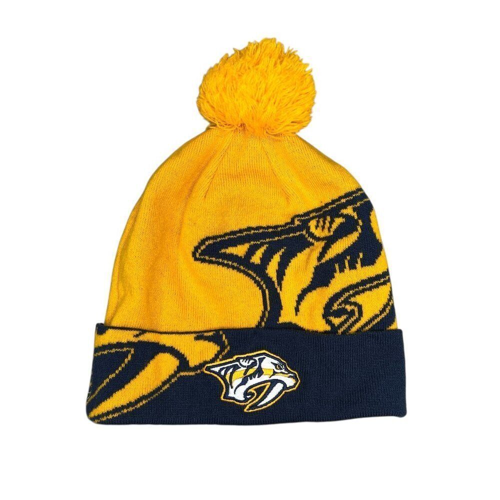 Fanatics Nashville Predators Winter Stocking Hat Men's Blue Yellow Hockey Beanie